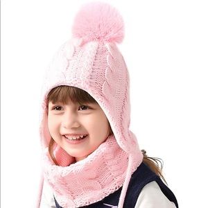Hat & Scarf Set For Girls